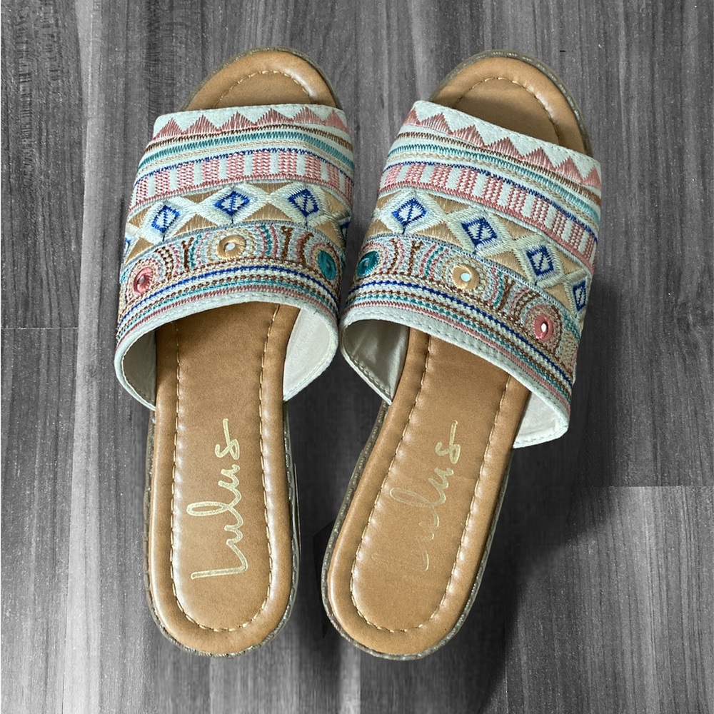 Lulus Tribal Print Slipper